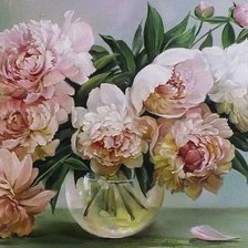 Схема вышивки «Пионы»