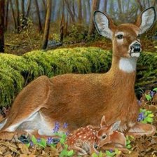 Схема вышивки «Мама и малыш»