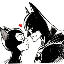 Схема вышивки «Бэтмен и женщина кошка, Гамма»