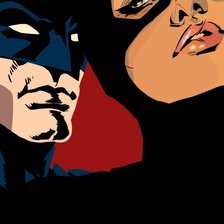 Схема вышивки «Бэтмен и женщина кошка, Гамма»