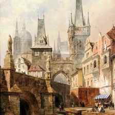 Схема вышивки «Старый город»