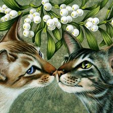 Схема вышивки «Gatos.»