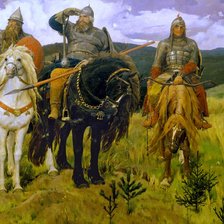 Схема вышивки «три богатыря»