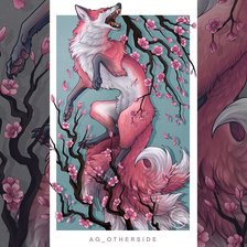 Схема вышивки «лиса»