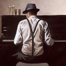 Схема вышивки «парень за роялем»