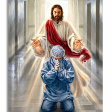 Схема вышивки «С нами Иисус.»