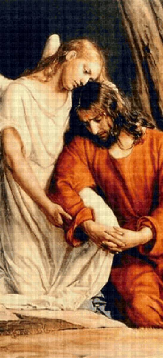 Ангел с Иисусом. - предпросмотр