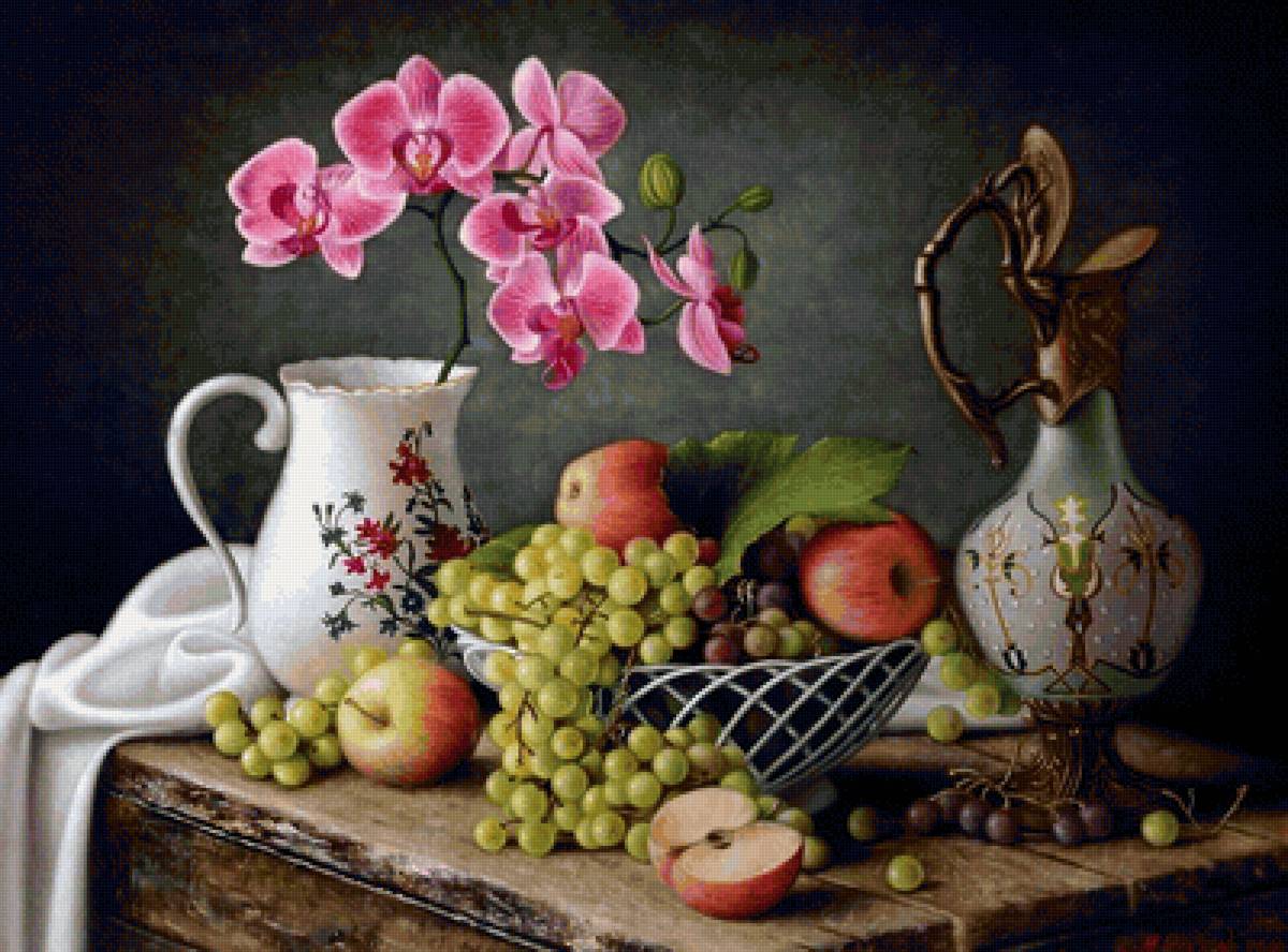 Mesa,decorada.com flores e frutas. - flores. decoração. frutas. - предпросмотр