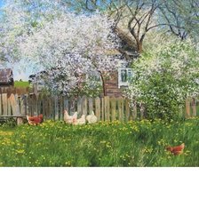 Схема вышивки «Деревенский пейзаж»