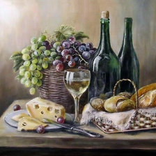 Схема вышивки «Queso y vino»