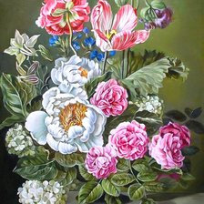 Схема вышивки «Цветы»