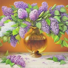 Схема вышивки «Сирень»