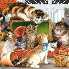 Схема вышивки «Коты»