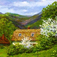 Схема вышивки «Весна в Татрах»