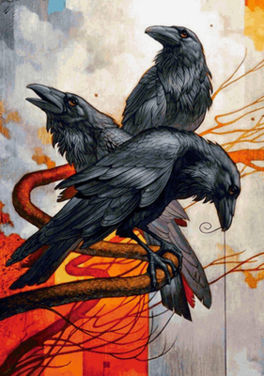 Pássaros . - pássaros .pintura. - предпросмотр