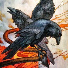 Схема вышивки «Pássaros .»