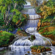 Схема вышивки «thác nước»