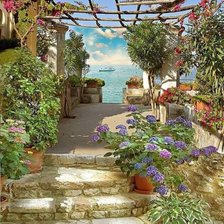 Схема вышивки «Море»