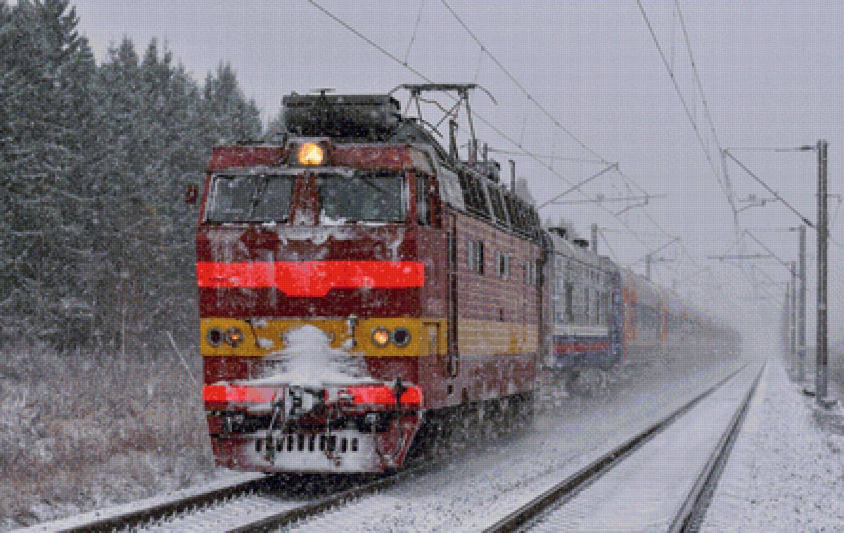 железная дорога - транспорт, зима - предпросмотр
