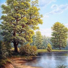 Схема вышивки «Пейзаж»