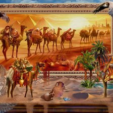 Схема вышивки «Ожившая картина "пустыня"»