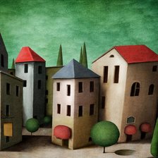 Схема вышивки «Сказочный город»