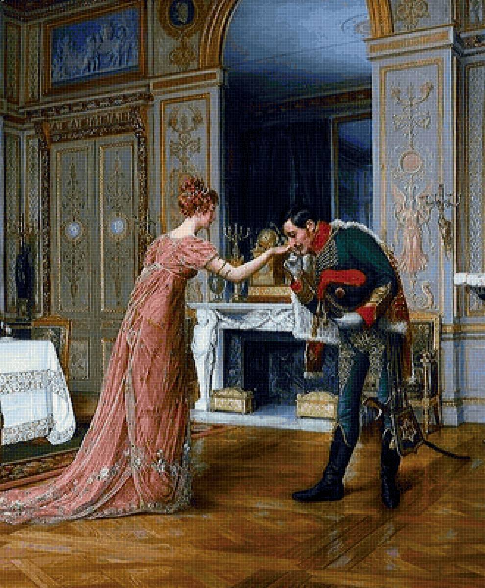 сватовство гусара - живопись, художники, пара, люди - предпросмотр