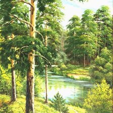 Схема вышивки «Пейзаж»