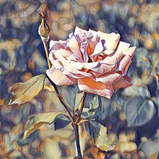 Схема вышивки «Роза в голубых тонах»