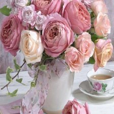 Схема вышивки «Пионы»