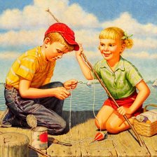 Схема вышивки «На реке»