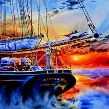 Схема вышивки «Туманное утро»