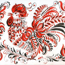 Схема вышивки «петух»