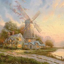 Схема вышивки «Мельница»