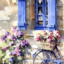 Схема вышивки «вид на окно»