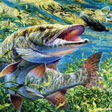 Схема вышивки «Рыба»