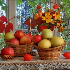 Схема вышивки «Cesta com frutas .»