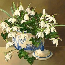 Схема вышивки «Подснежники»