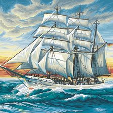 Схема вышивки «парусник»