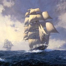 Схема вышивки «корабль»