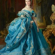 Схема вышивки «в голубом»