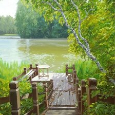 Схема вышивки «На речке. Максим Бровкин»