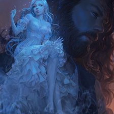 Схема вышивки «Сильфрена и Каладин»