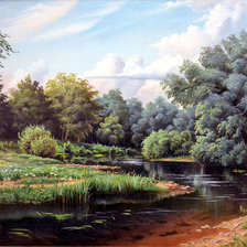 Схема вышивки «река»