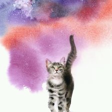 Схема вышивки «Радужный кот»