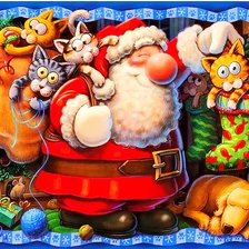 Схема вышивки «Дед Мороз»