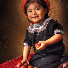 Схема вышивки «Niña con manzanas»