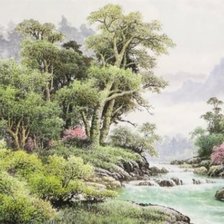 Схема вышивки «корейский художник чон ён джун»