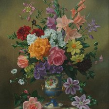 Схема вышивки «цветочный натюрморт»