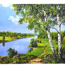 Схема вышивки «плакучая березка»